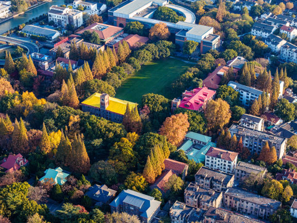 istock Autumn University Campus Aerial Photography 1914192278