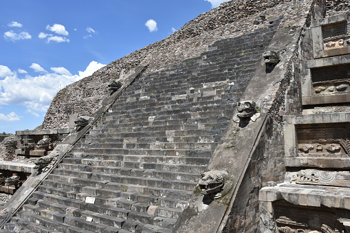 Ancient Aztec architecture in Teotihuacan