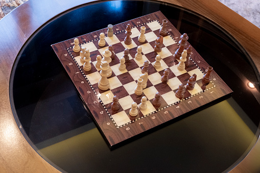 chess set on the table