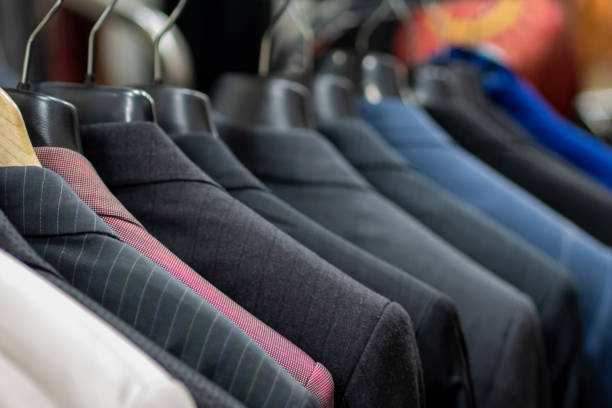 istock jackets finished in the textile workshop and prepared for sale 1914305481