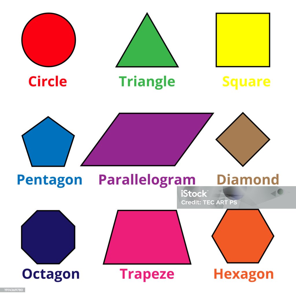 Differebt Shapes For Math Study Of Mathematics Stock Illustration - Download Image Now ...
