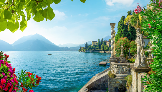 View to the lake Como in Italy