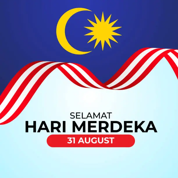 Vector illustration of Malaysia Celebrates Merdeka Day Poster
