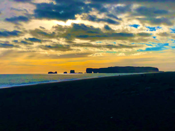 istock Icelandic Black Sand Beach Sunset 1914459750