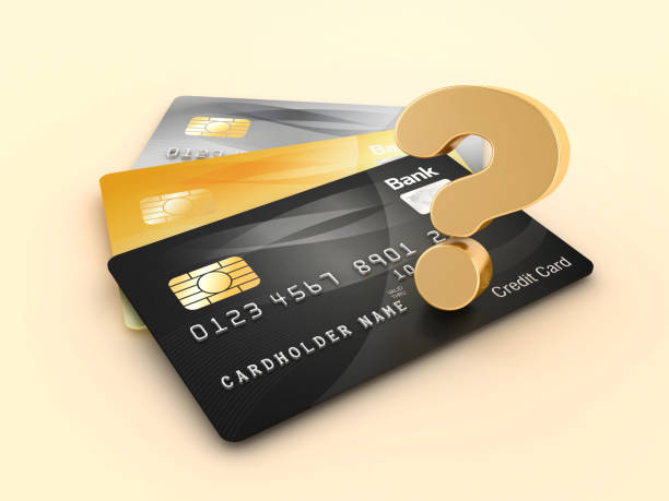 Credit Card with Question Mark stock photo