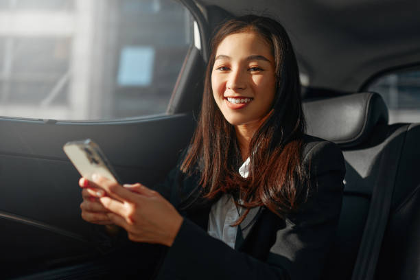 istock Businesswoman sitting in car 1914465731