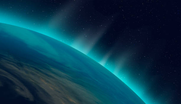 istock Northern lights aurora borealis over planet Earth 1914469406