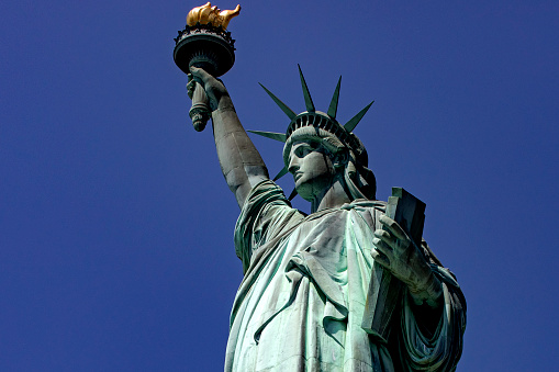 The Lady of New York (USA) is the name given to the Statue of Liberty in the Big Apple, a symbol of democracy in Manhattan and around the world.