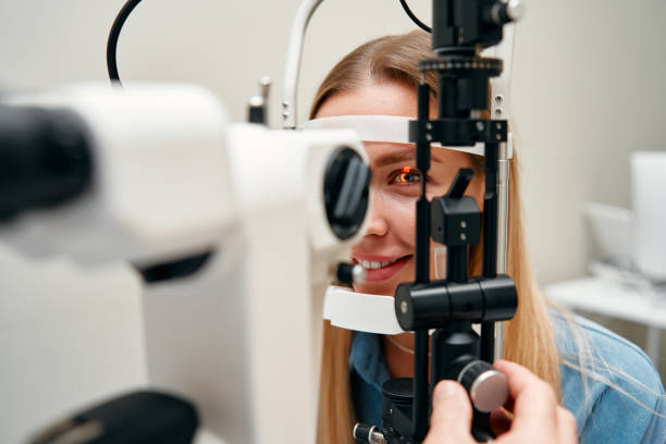 istock Glasses fitting and eye examination by an ophthalmologist 1914489893