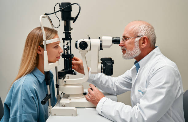 istock Glasses fitting and eye examination by an ophthalmologist 1914489911