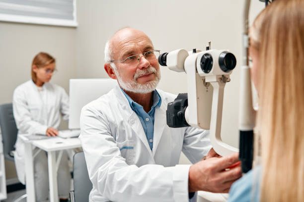 istock Glasses fitting and eye examination by an ophthalmologist 1914489912