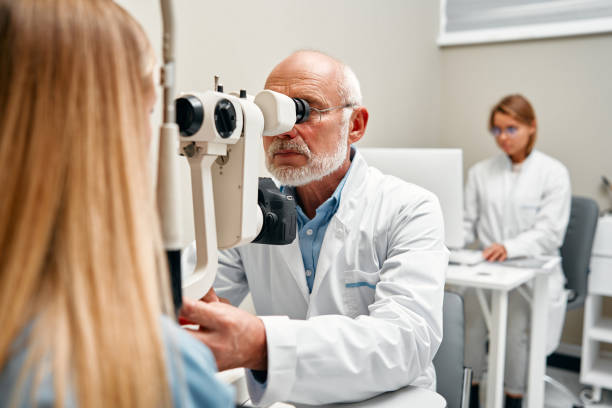 istock Glasses fitting and eye examination by an ophthalmologist 1914489917