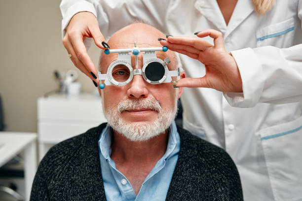 istock Glasses fitting and eye examination by an ophthalmologist 1914493618