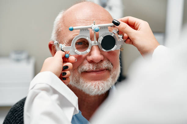 istock Glasses fitting and eye examination by an ophthalmologist 1914497879