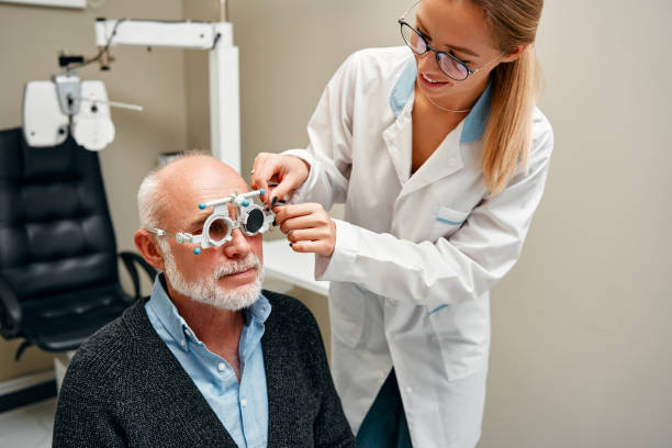 istock Glasses fitting and eye examination by an ophthalmologist 1914497880