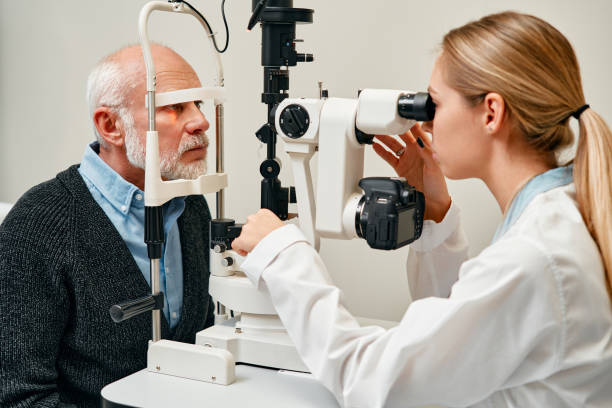 istock Glasses fitting and eye examination by an ophthalmologist 1914500015