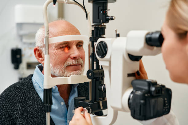 istock Glasses fitting and eye examination by an ophthalmologist 1914501059