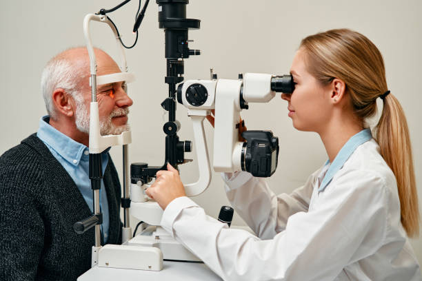 istock Glasses fitting and eye examination by an ophthalmologist 1914501061
