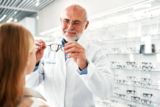 istock Glasses fitting and eye examination by an ophthalmologist 1914505216