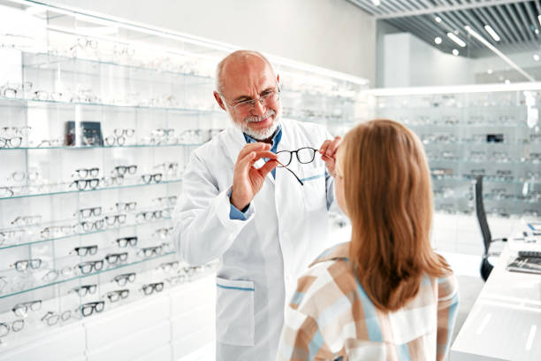 istock Glasses fitting and eye examination by an ophthalmologist 1914506249