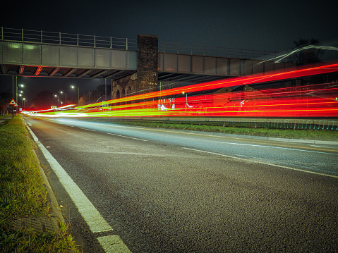 Some light trail images captured during rush hour at dusk.
