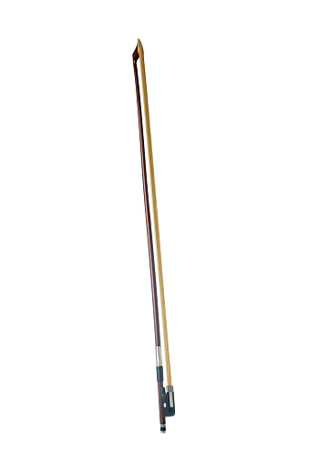 golden walking stick isolated on white background