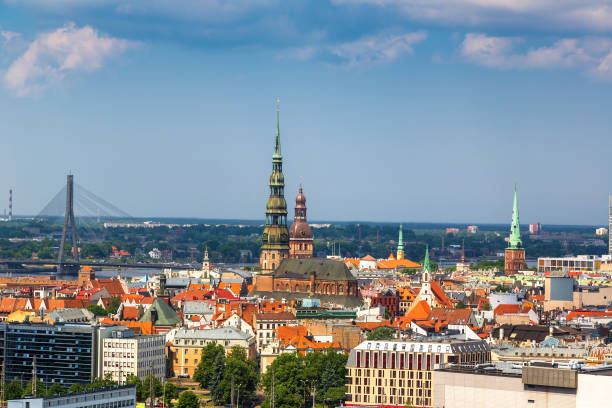 istock Panoramic aerial view of Riga 1914549824