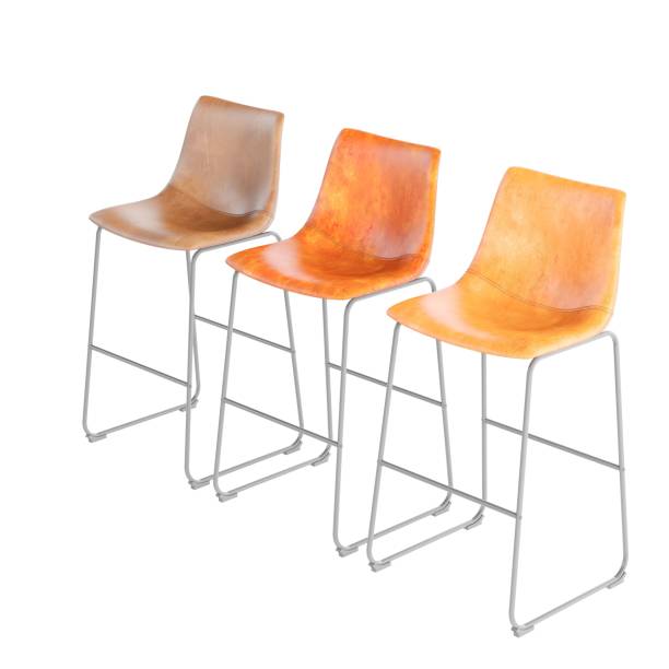 istock 3D rendering of three chairs on a white background 1914575160