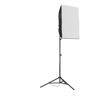A 3D rendering of a fabric screen to diffuse light on a white background