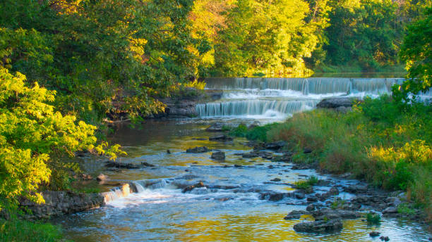 Waterfall-Pipe Creek Falls- Cass County, Indiana