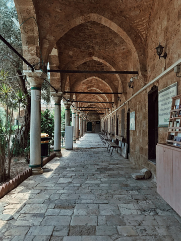 One of the corridors of Al-Jazzar Mosque, Acre (Akko), Palestine. •21 July 2019•
