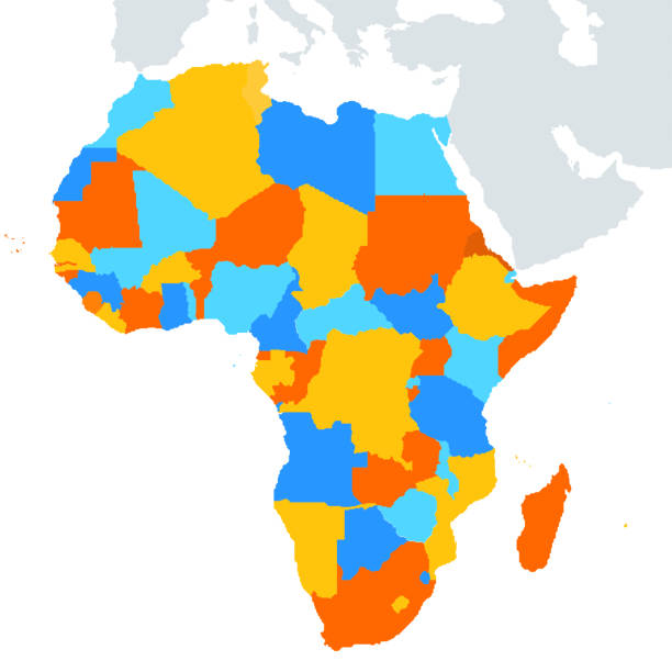 istock Map of Africa with countries in color. 1914690411