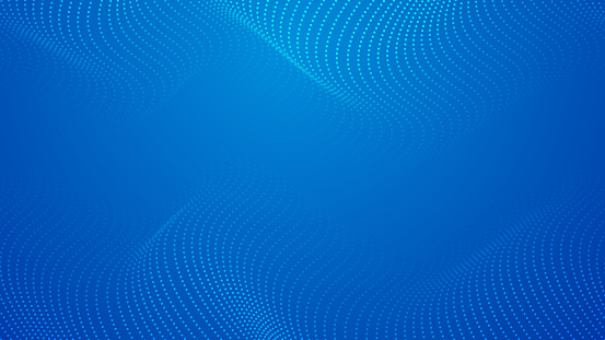 Abstract Blue Background With Technology Line Dots