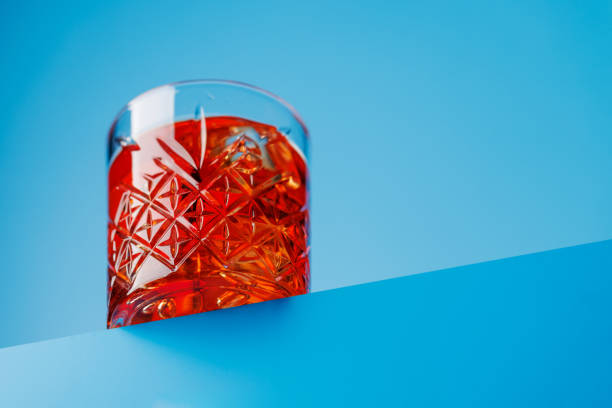 istock Classic negroni against a cool blue background 1914725236