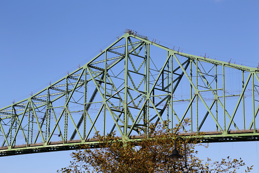 Astoria ,Oregon,USA , Astoria Bridge against blue Sky