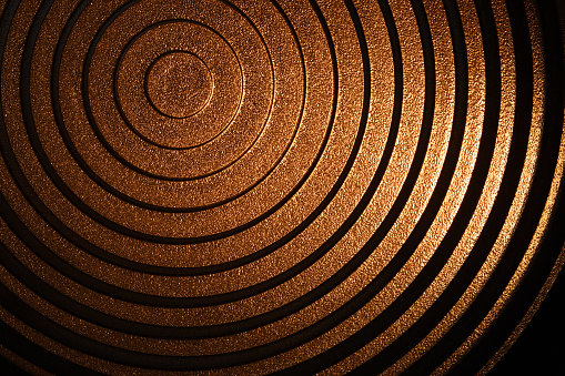 Texture of Fresnel lens glass illuminated from inside.