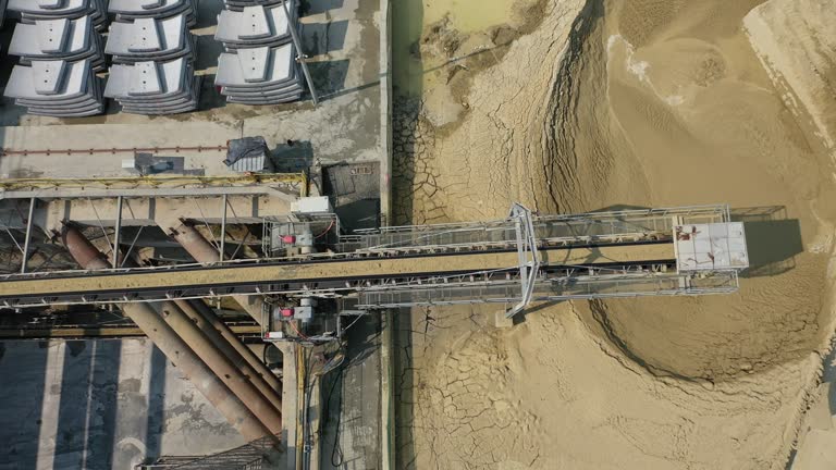 TBM conveyor belt system in subway station construction