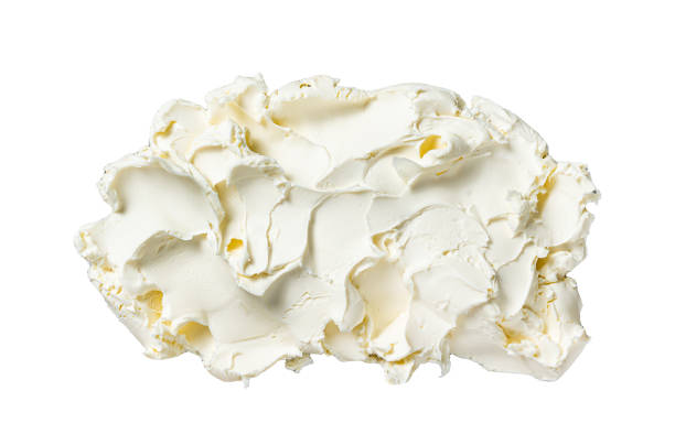 istock Mascarpone italian Cream cheese.  Isolated on white background, top view. 1914857744