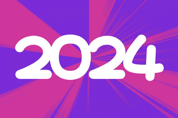 istock Happy new year 2024 design. With colorful truncated number illustrations. Premium vector design for poster, banner, greeting and new year 2024 celebration. 1914868716