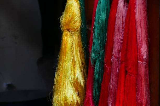 Skeins of thread, dyers’ souk, Fes, Morocco
