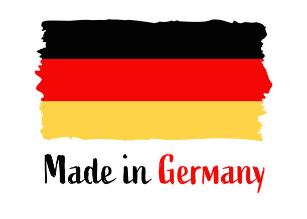 istock Made in Germany - grunge style vector illustration. Flag of Germany and text isolated on white background 1914928248