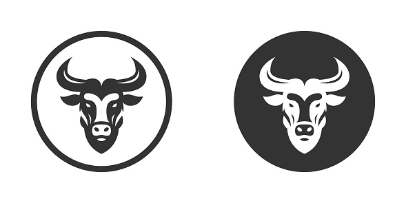 Bull head icon. Vector illustration
