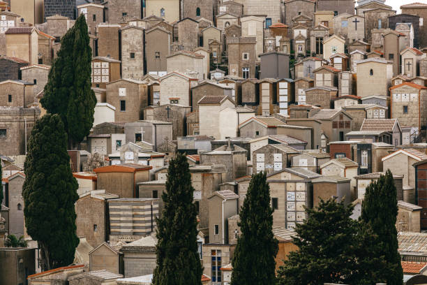 Enna, known from the Middle Ages until 1926 as Castrogiovanni. \nThe first burial in the Enna Cemetery also called “Camposanto de' Cappuccini” dates back to 1877.
