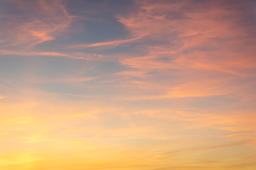 Sunset sky in beautiful colors.