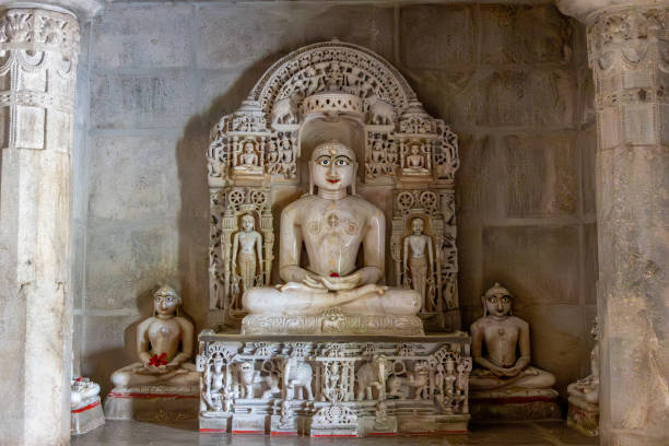 istock jain holy god statue at jain temple from flat angle 1915119941