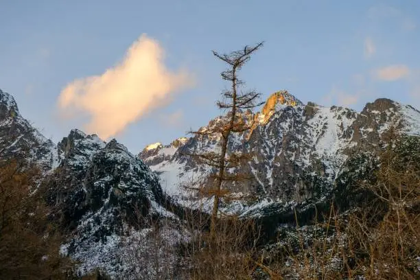View of the High Tatras in December, Slovakia