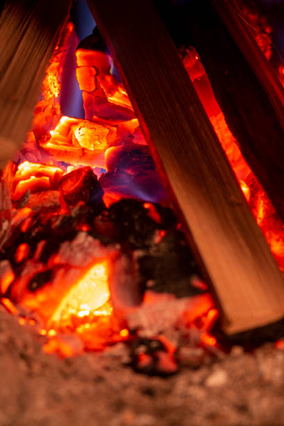 istock A warm  fire in a wood stove. Cold winter night. 1915155882