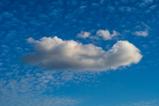 Panoramic Shot of White Clouds with a Blue Sky