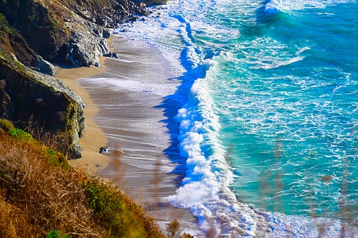 Seascape of Monterey Bay at Sunset in Pacific Grove, California, USA