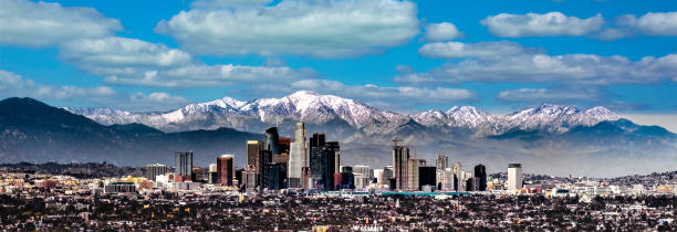 istock Los Angeles with Snow-capped mountains 1915346447
